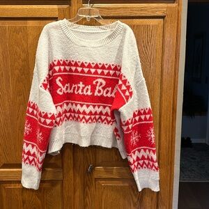 Santa baby cropped sweater